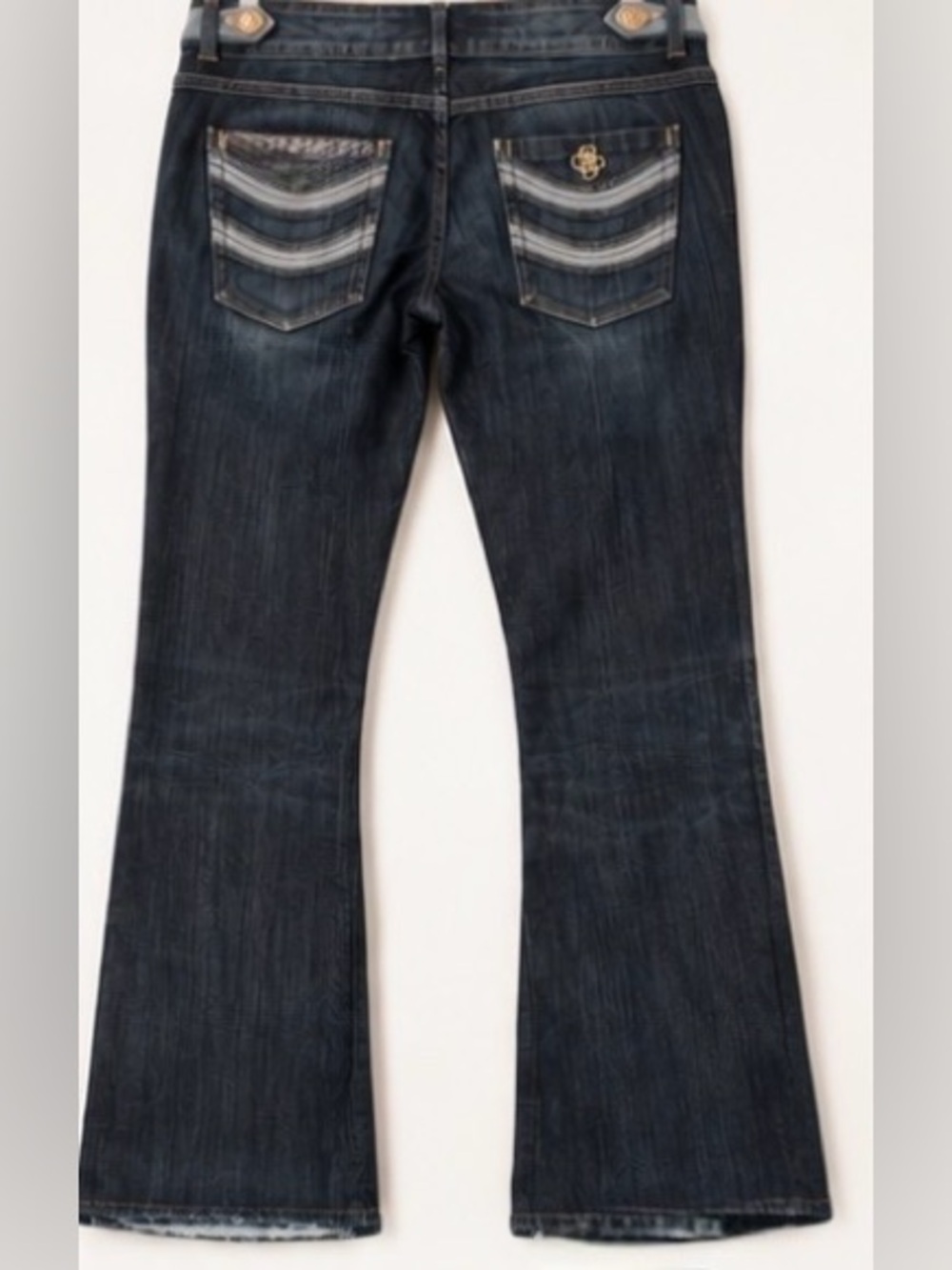 Guess Premium Y2K Low Rise Bootcut Jeans Dark Wash Size 28 - Picture 3 of 7